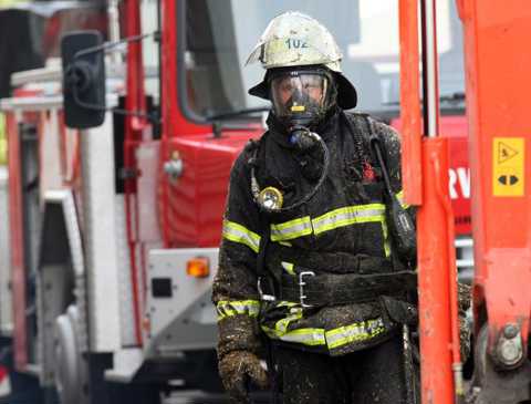 Foto: Feuerwehrmann im Einsatz