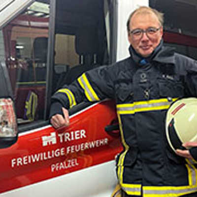 Paul Kall ist seit 45 Jahren  Feuerwehrmann, mehr als drei Jahrzehnte stand er an der Spitze der Freiwilligen Feuerwehr Pfalzel.